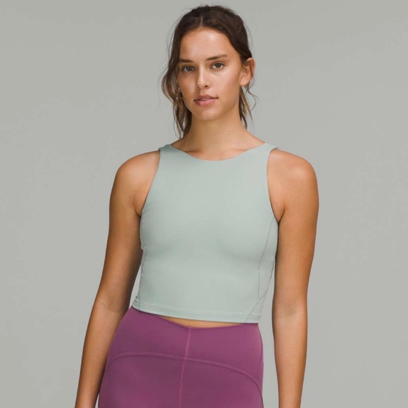 Lululemon Align High Neck Tank Top in Silver Blue Size 8 - Picture 1 of 8